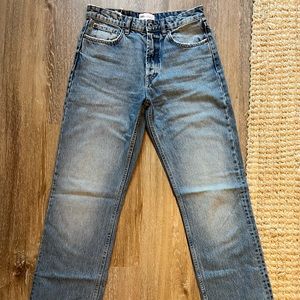 Zara High Rise Straight Jeans- full length